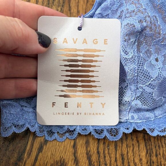 SAVAGE X FENTY Size 32B Purple Ombre Sheer Lace Underwire Bra NWT - Picture 2 of 4